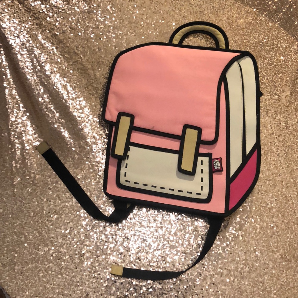 Jump From Paper 2-D Pink Back Pack